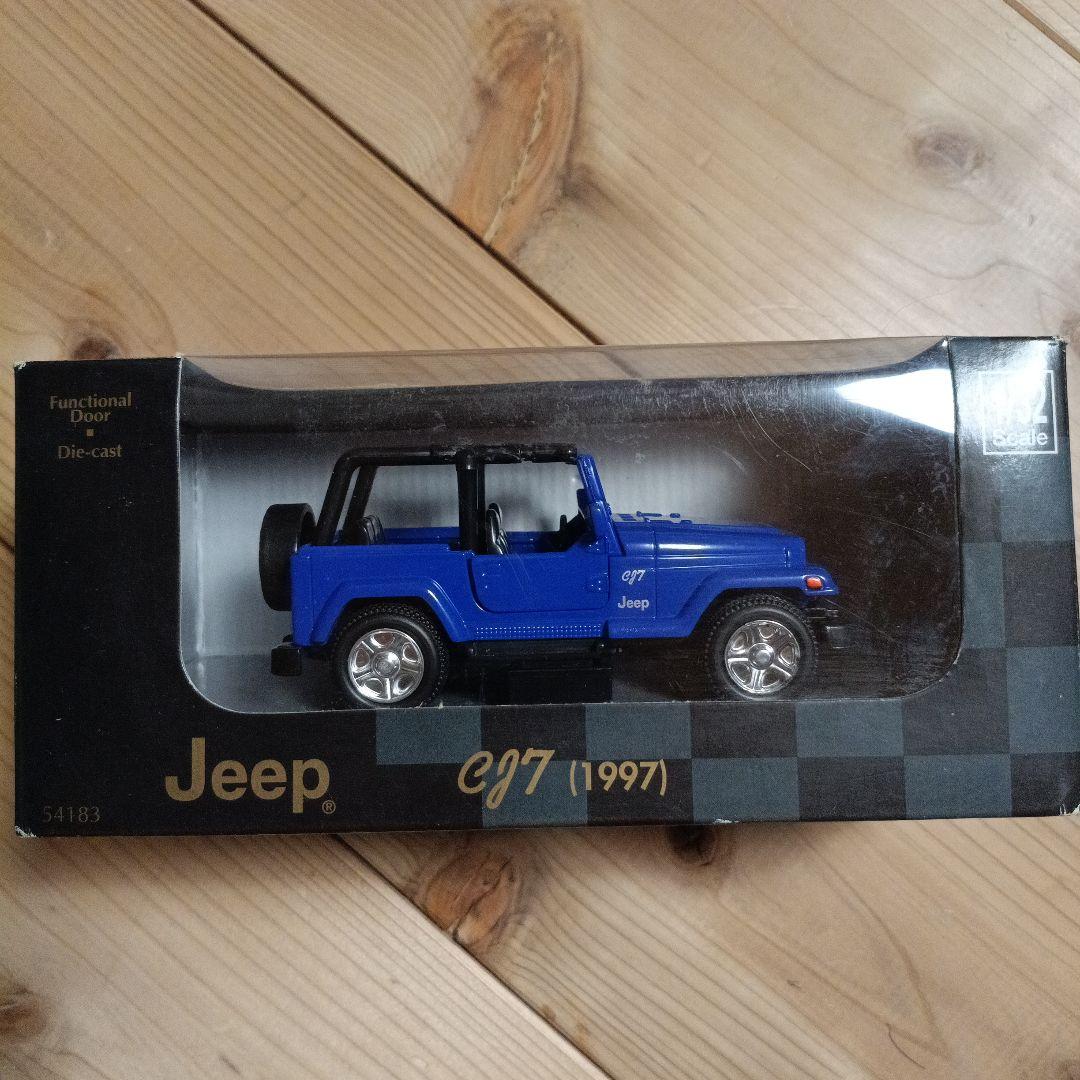 Jeep CJ7 (1997) ファンクショナルドアダイキャストミニカーブルー青