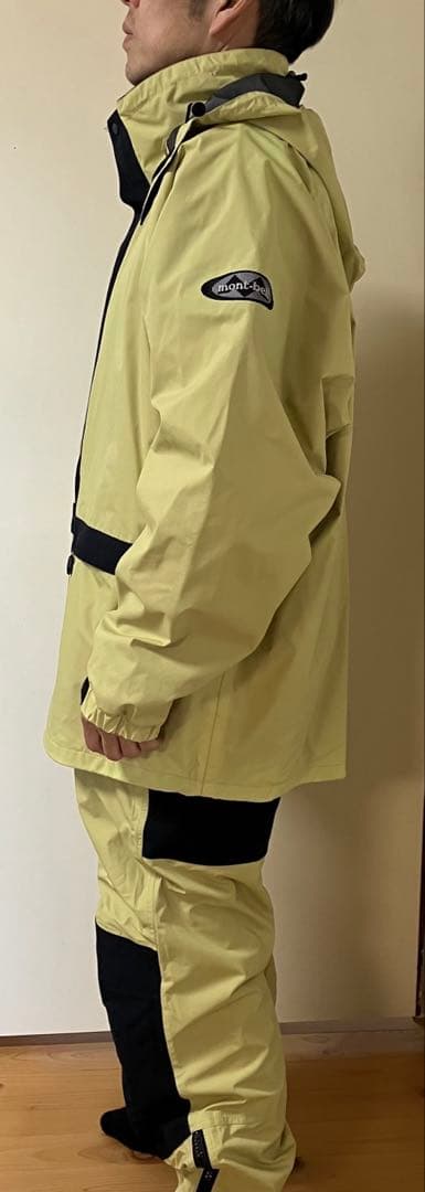 90s OLD mont-bell スキーウェア ライムグリーン セットアップ