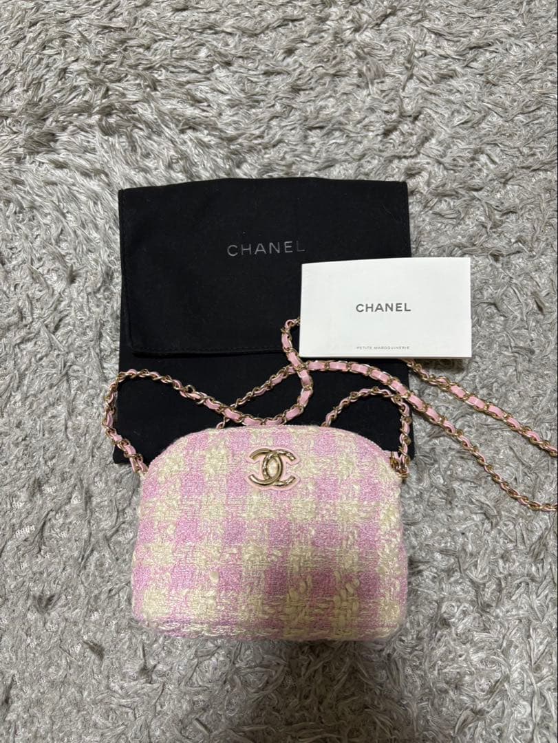 CHANEL ツイードバッグ ピンクチェック　ノベルティ