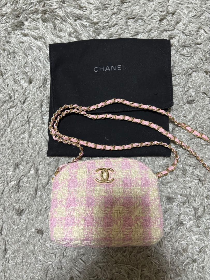 CHANEL ツイードバッグ ピンクチェック　ノベルティ