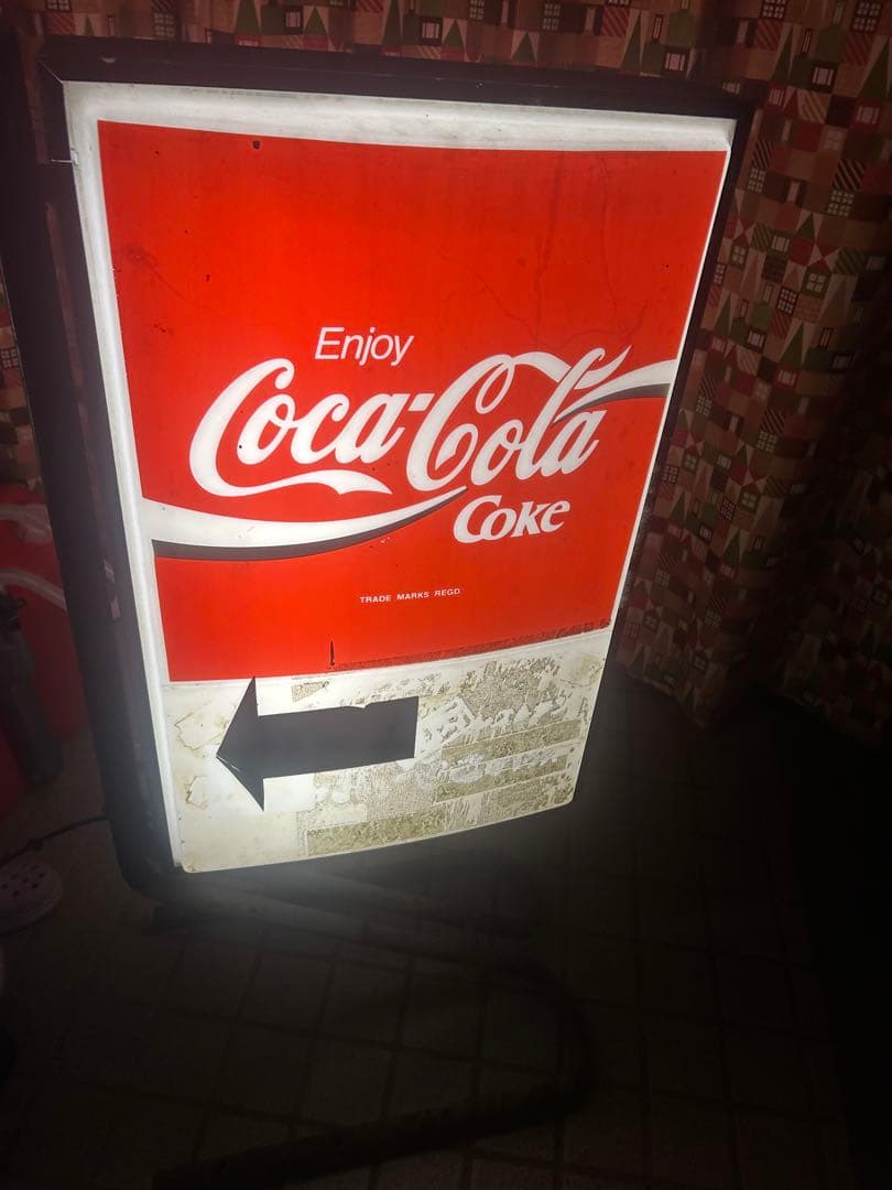 サイズでかいです　コカコーラ　レトロ看板 ライト　ヴィンテージ希少