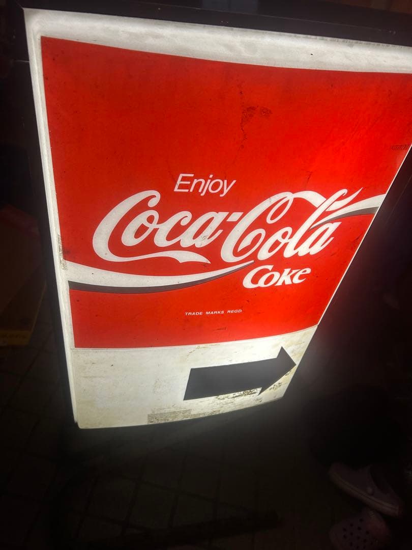 サイズでかいです　コカコーラ　レトロ看板 ライト　ヴィンテージ希少