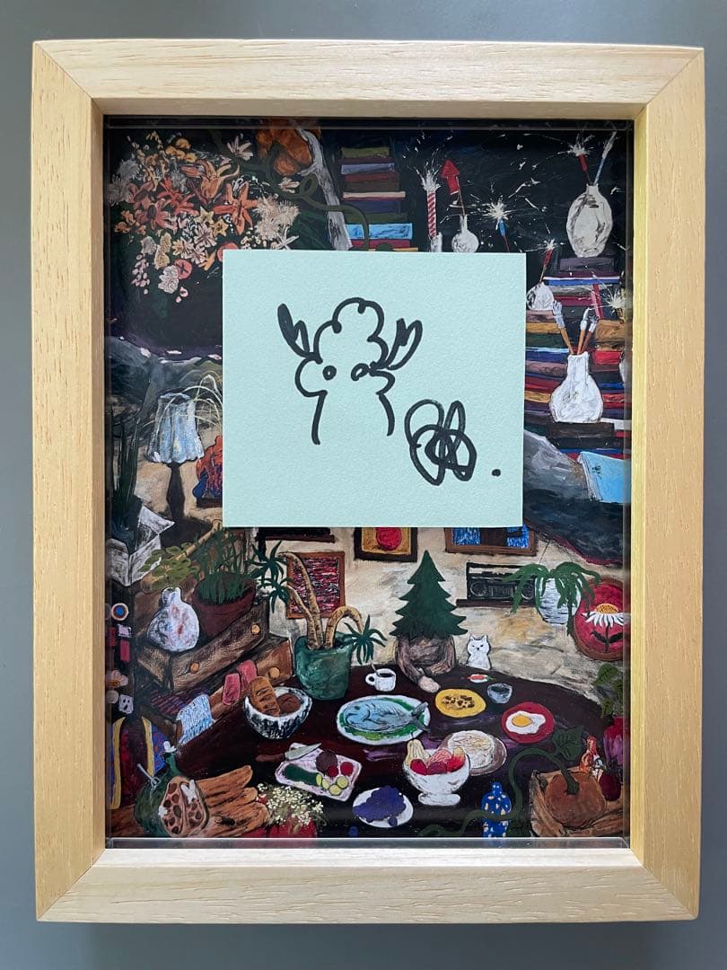 平子雄一 手書きスケッチ 額装付き