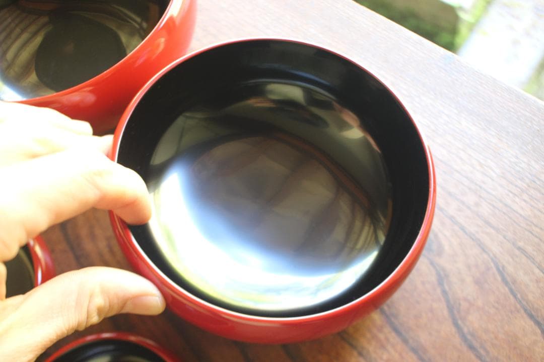 時代逸品！極上塗分け漆の美しい応量器＆蓋揃いセット（検輪島塗器七つ椀懐石椀