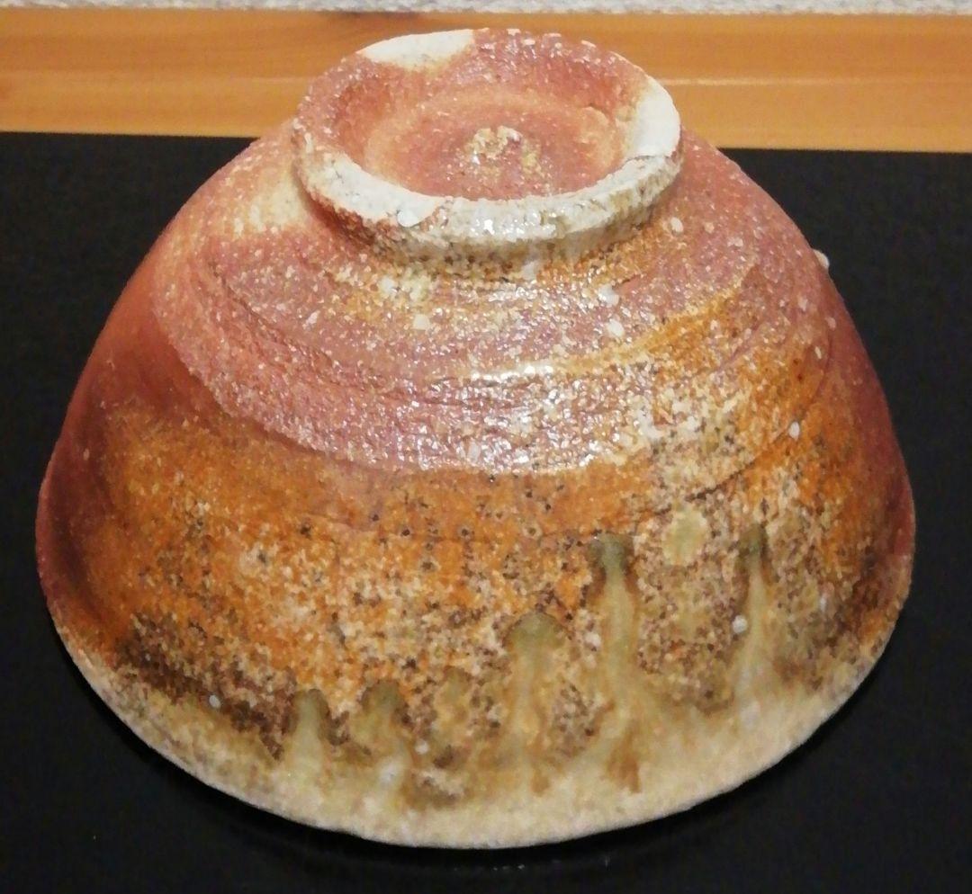 井村侊生作　信楽焼　茶碗　共箱　共布　略歴付　茶道具