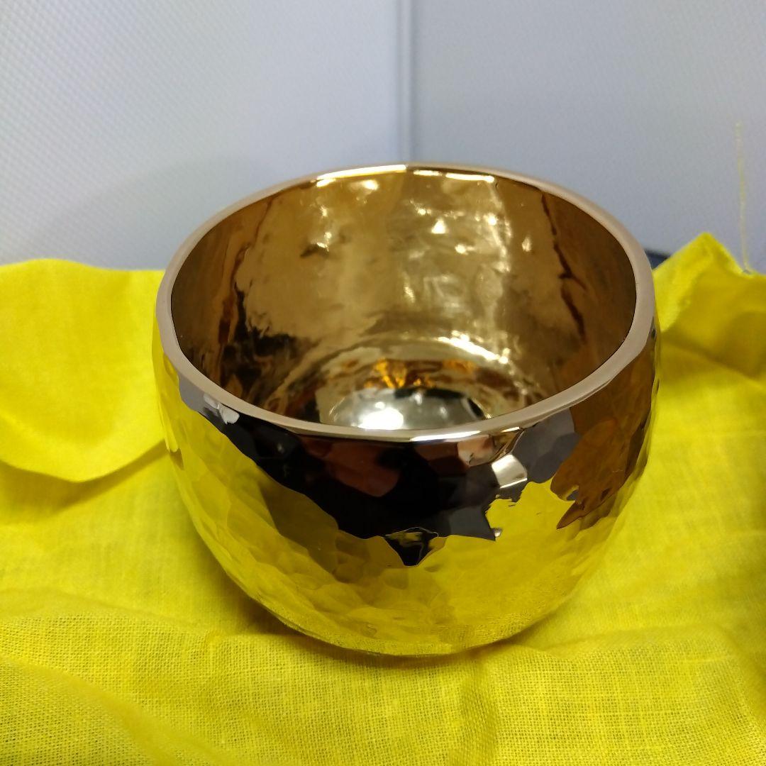 ◆純銅製ぐい吞み①(金彩)新品[オマケ付]