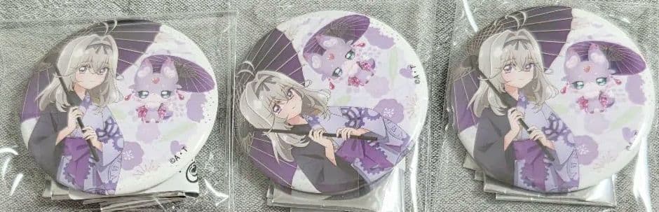 【匿名配送】名探偵プリキュア　極楽湯コラボ 森亜るるか　マシュタン　缶バッジ