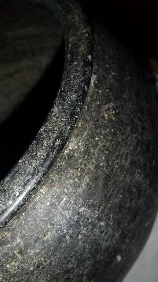 李朝　耳付き石器壷