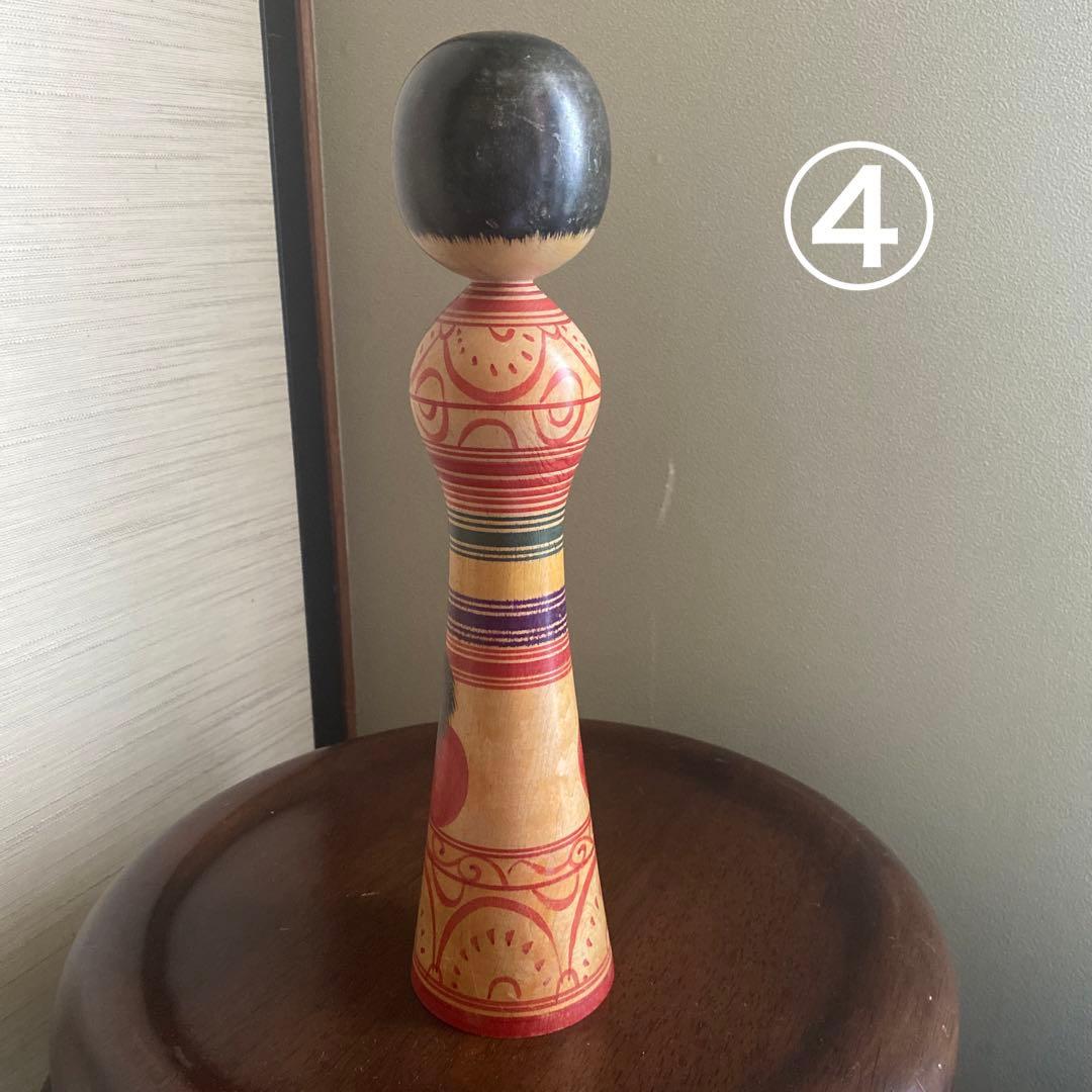 こけし四本セット　津軽系　奥瀬鉄則