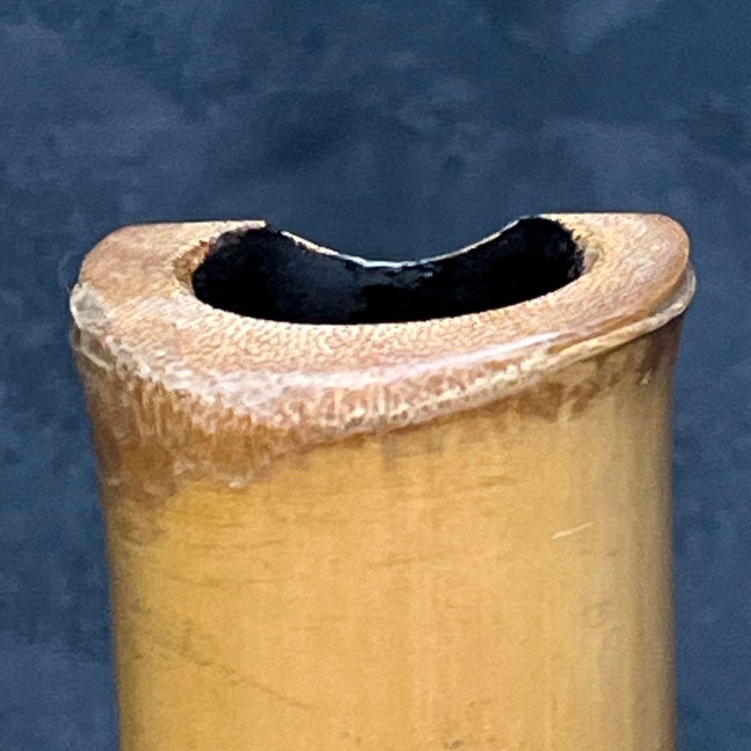 尺八 琴古流 在銘 中継ぎ緩み無し 一尺七寸管 籐巻き銀三線 【音出し確認済み】