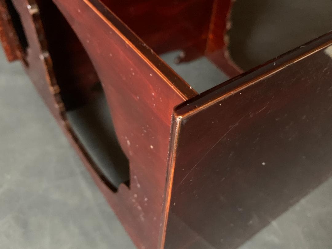 塗師 川瀬表完造 木地 溜塗 水指棚 共箱 茶道具 786