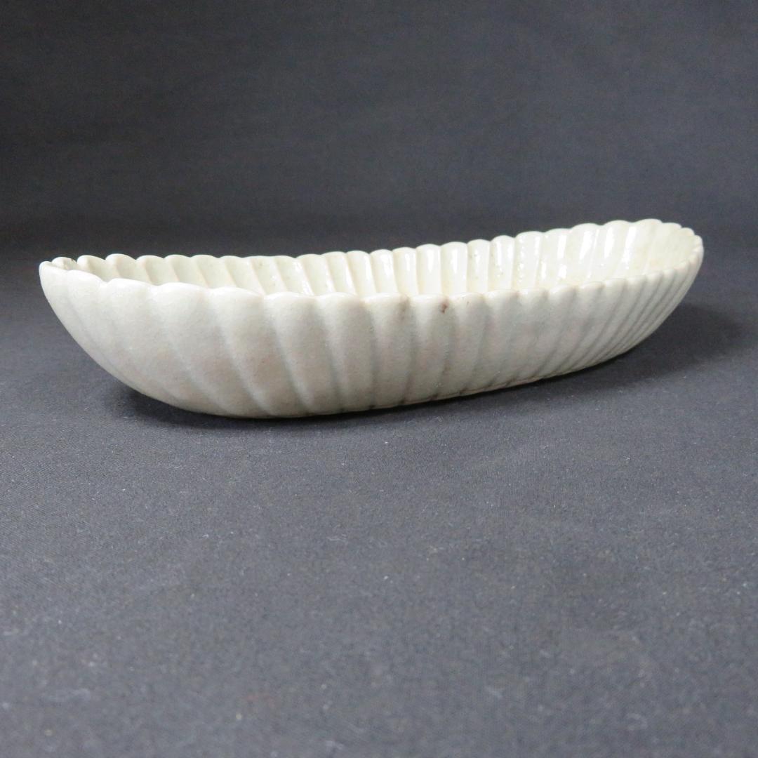 長皿 変形皿 歪み 染付 菊花型 5枚 松 古伊万里