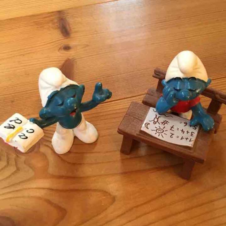 スマーフ絶版ビンテージ フィギュア スクール セット