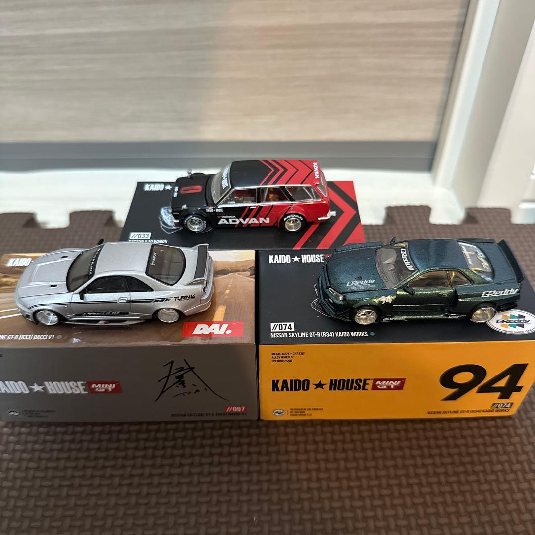 ミニカー mini gt KAIDO HOUSE GT-R R33 R34 DATSUN
