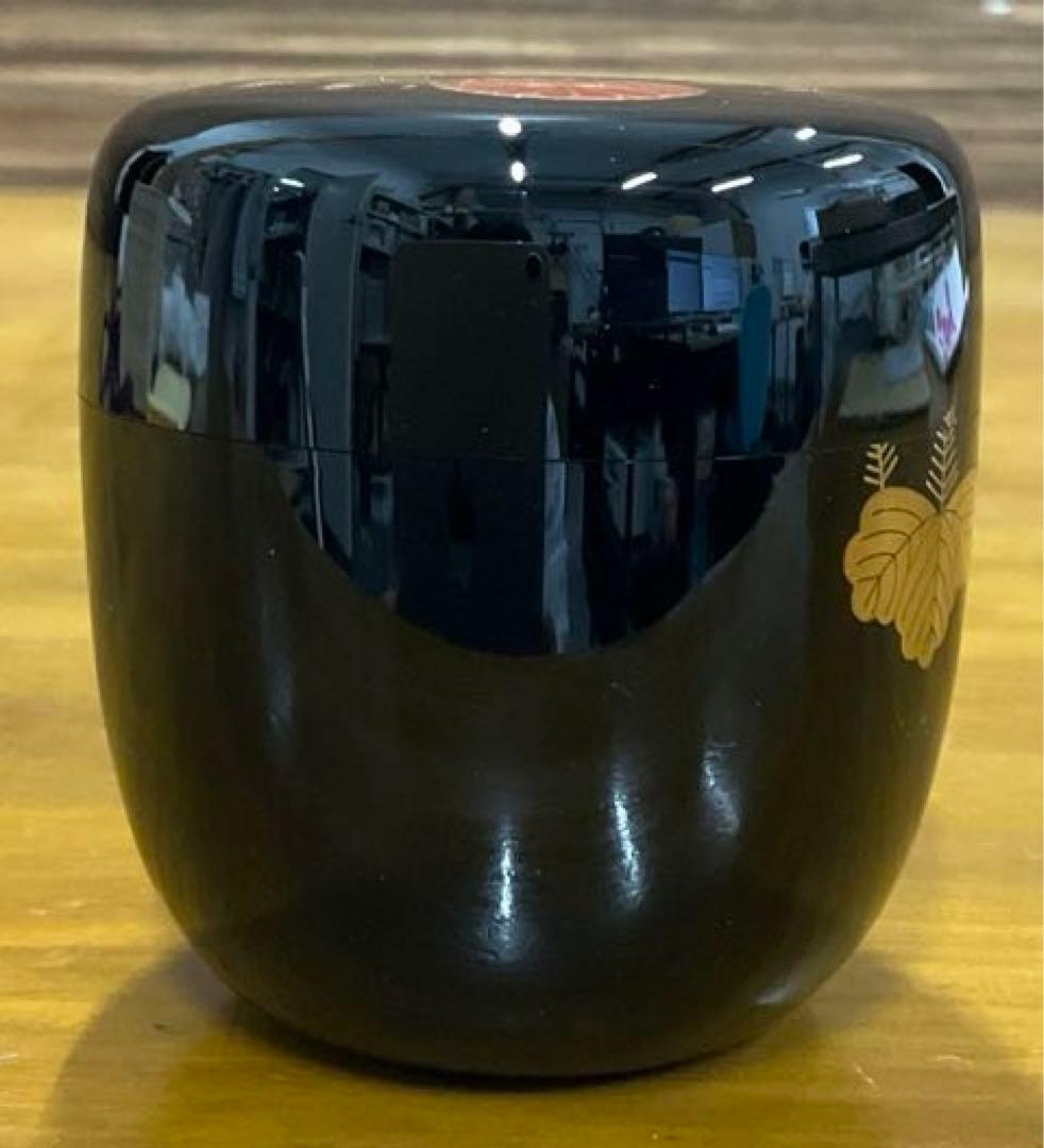 棗　茶道具　高台寺蒔絵　中棗　竹内幸斎 造　友箱付き