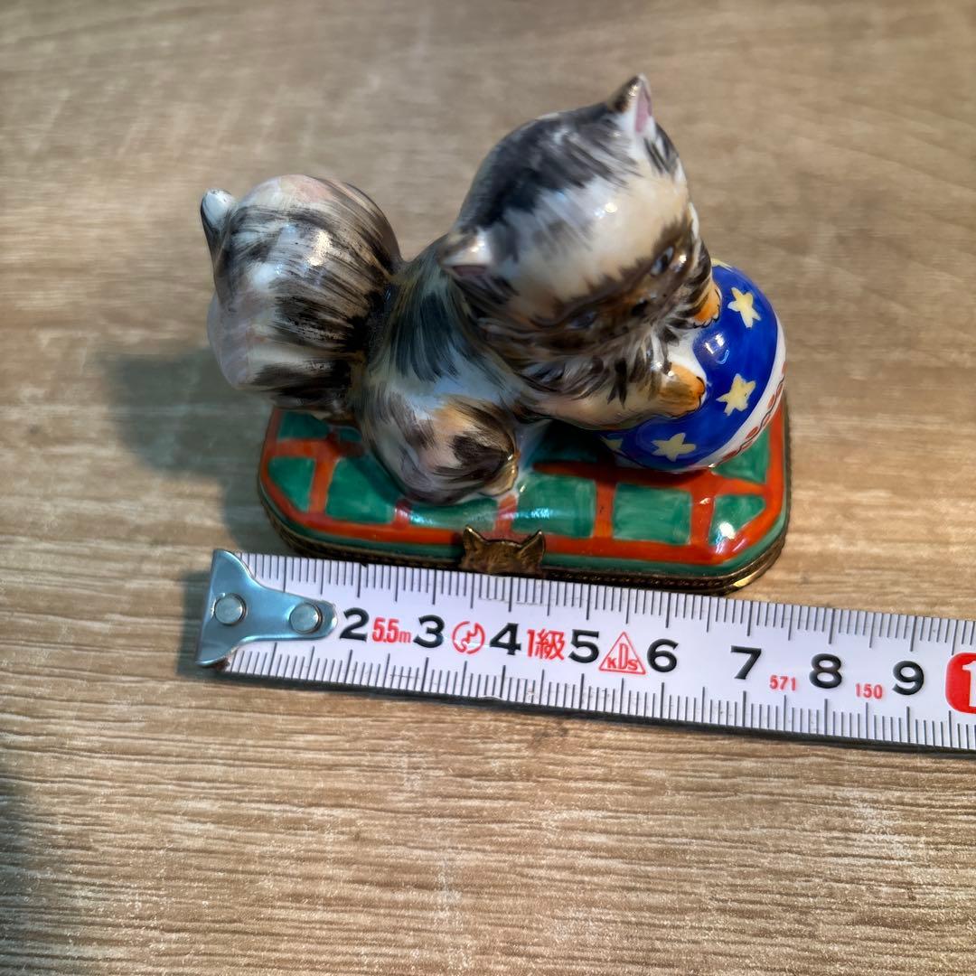 Limogesフランス製手描きリモージュボックス　小物入れ(D-415 店内)