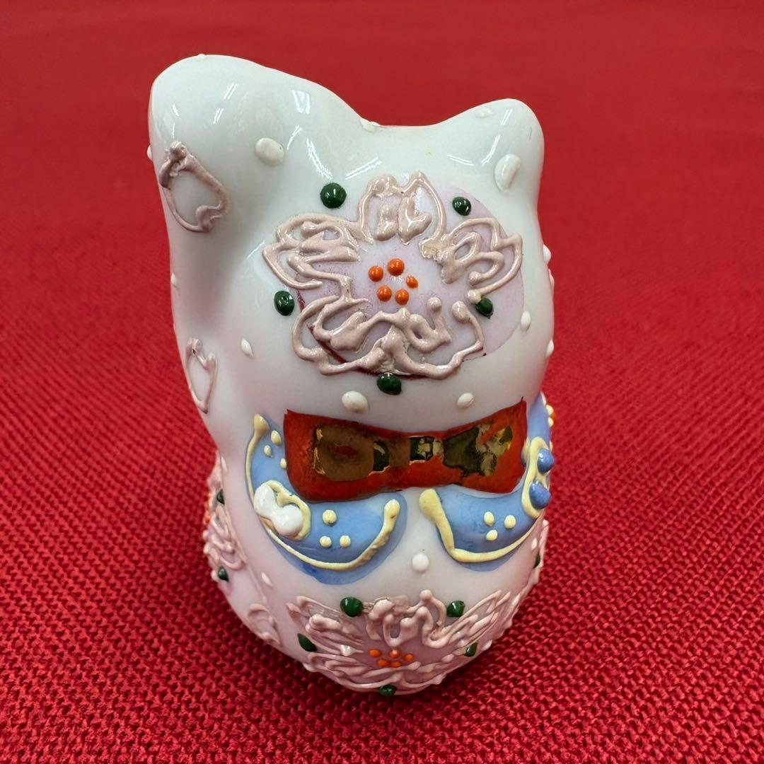 九谷焼 チビ招き猫 3体セット 凸盛