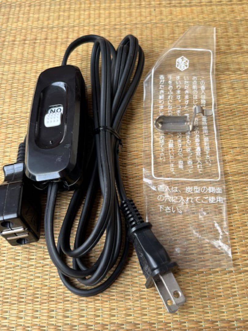 茶道具 野々田商店 白さつま 紅鉢型風炉型電熱器炭型ヒーター B型 敷板・香入付