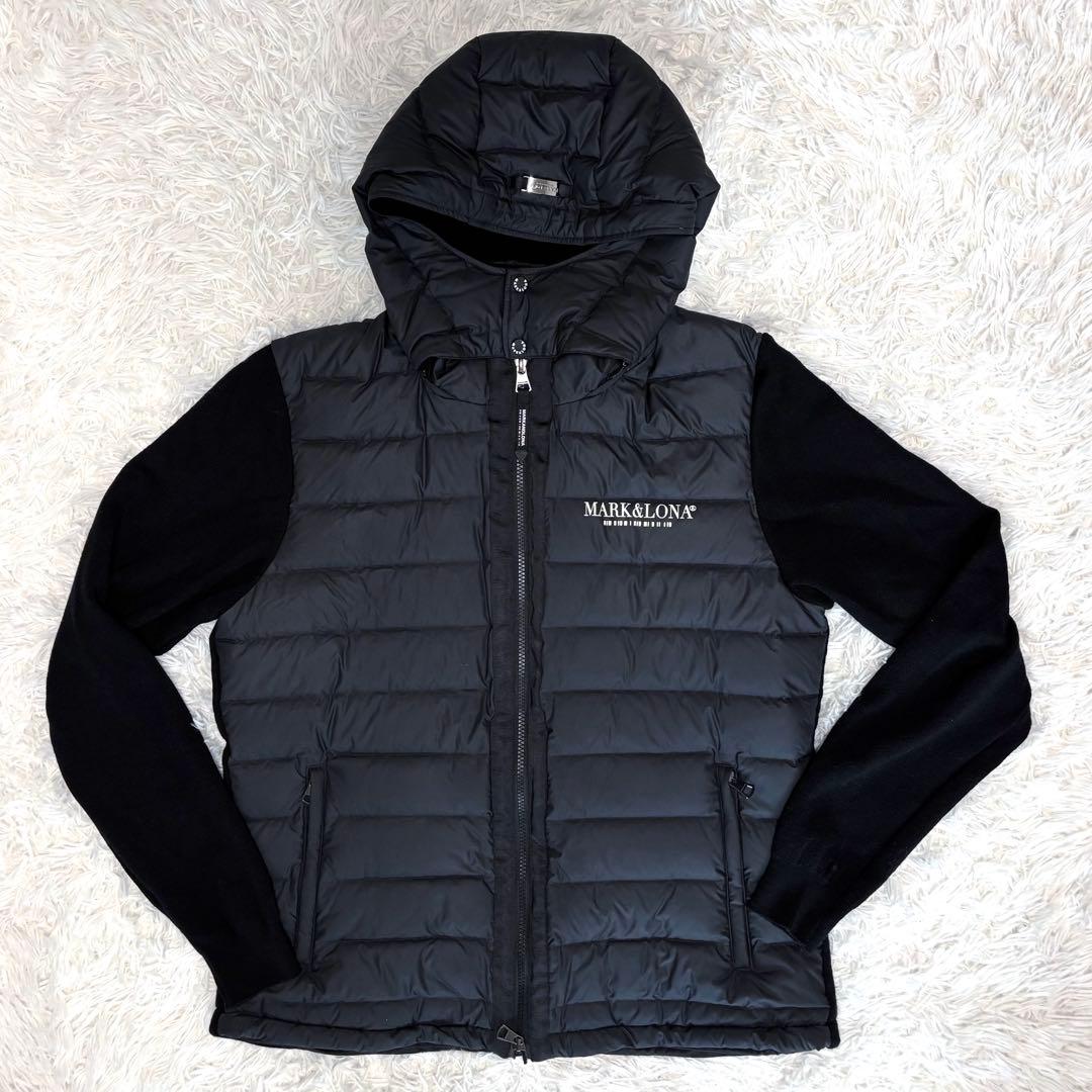 最新作 マークアンドロナ ダウン ブルゾン ドッキング 黒 フード 2way