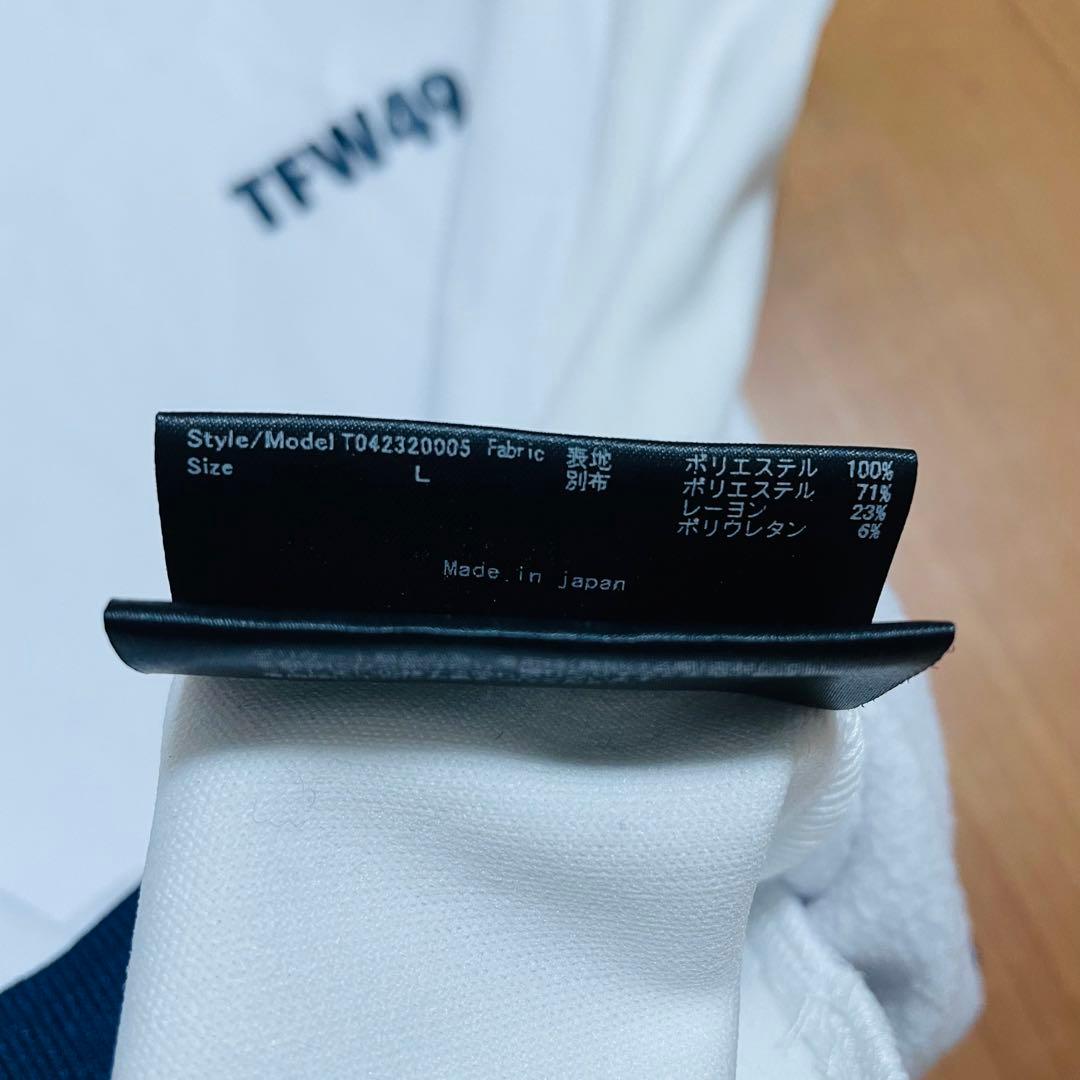 TFW49 ハーフジップ　プルオーバー　L トレーナー　ホワイト ゴルフ