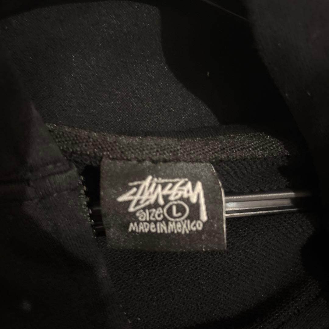 Stussy フーディ Lサイズ 黒ジップパーカー