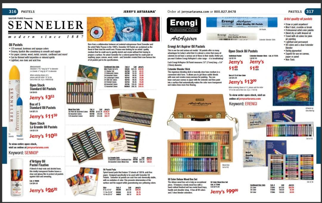 Erengi Artaspirerオイルパステル－92色セット