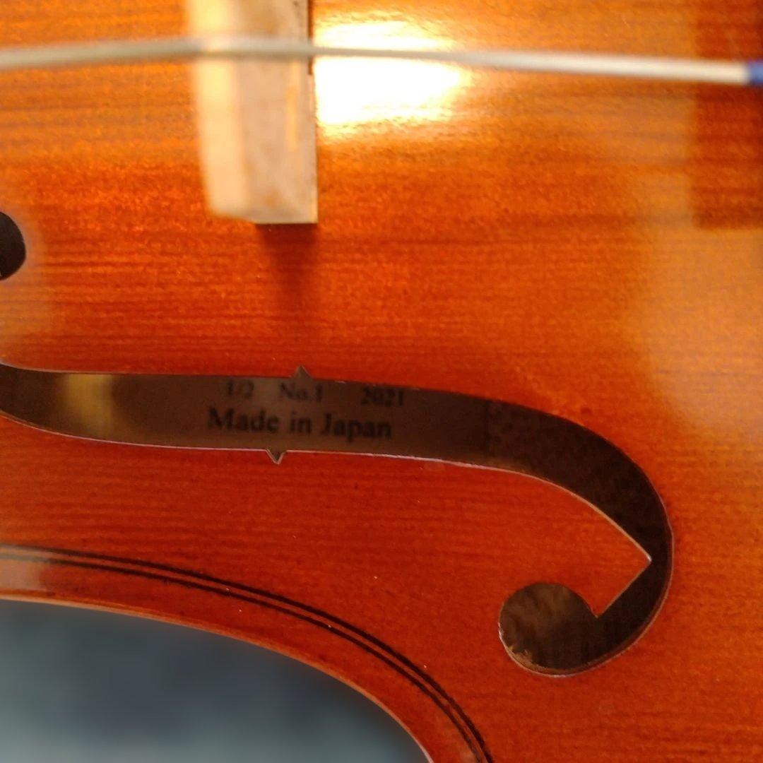 恵那Ena分数バイオリン1/2本体　弓 ソフトケース　肩当て　2021年日本製