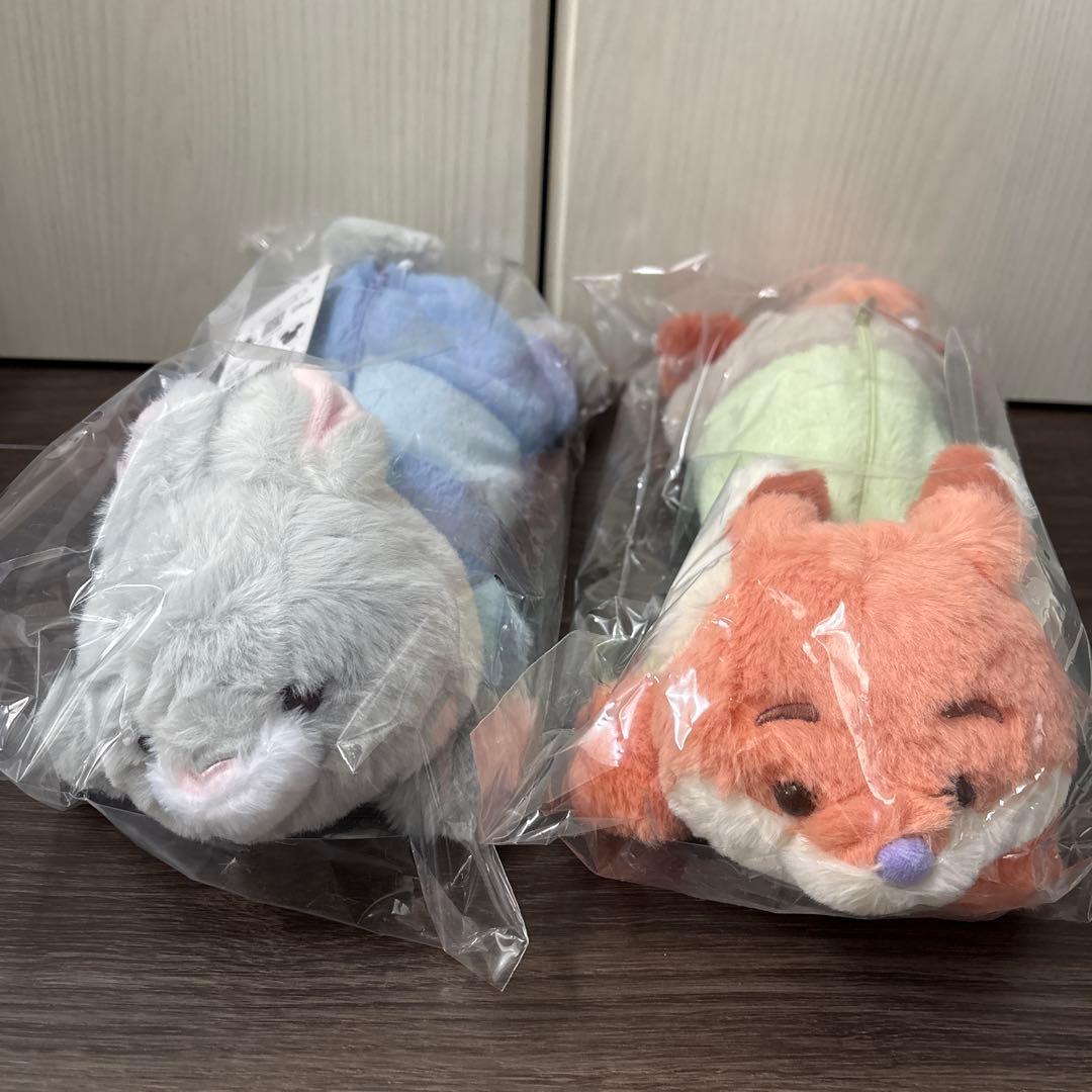 ズートピア　ディズニーストア　ぬいぐるみペンケース　ジュディ　ニック　セット