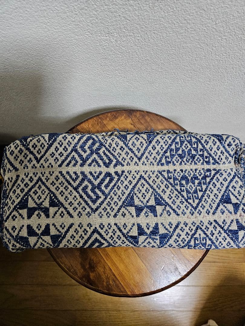 藍染　インディゴ　タイ 族　ブランケット　ストール　刺繍　　骨董　アンティーク