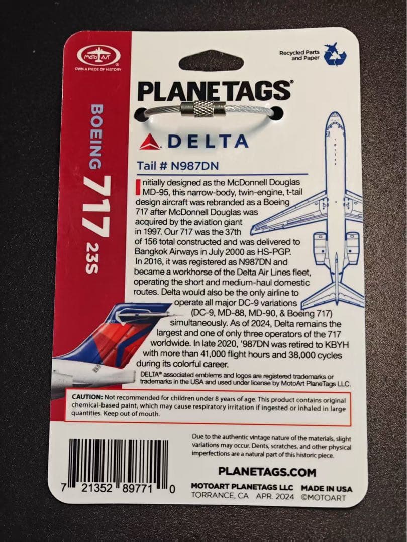 DL デルタ航空 Planetags B717