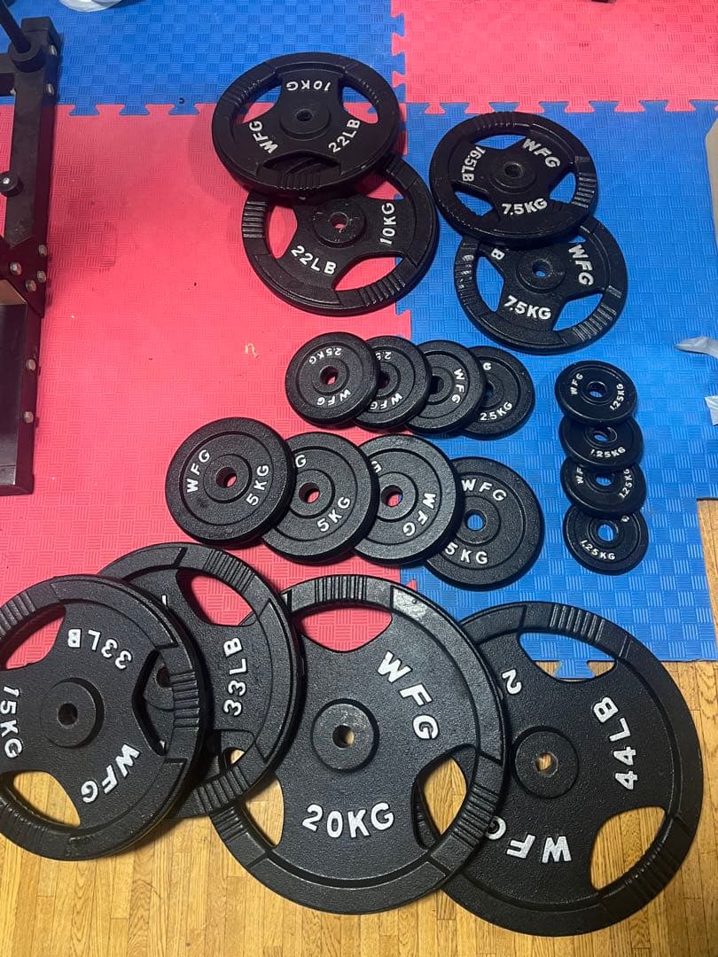 28mmバーベルプレート ダンベル ホームジム 210キロ