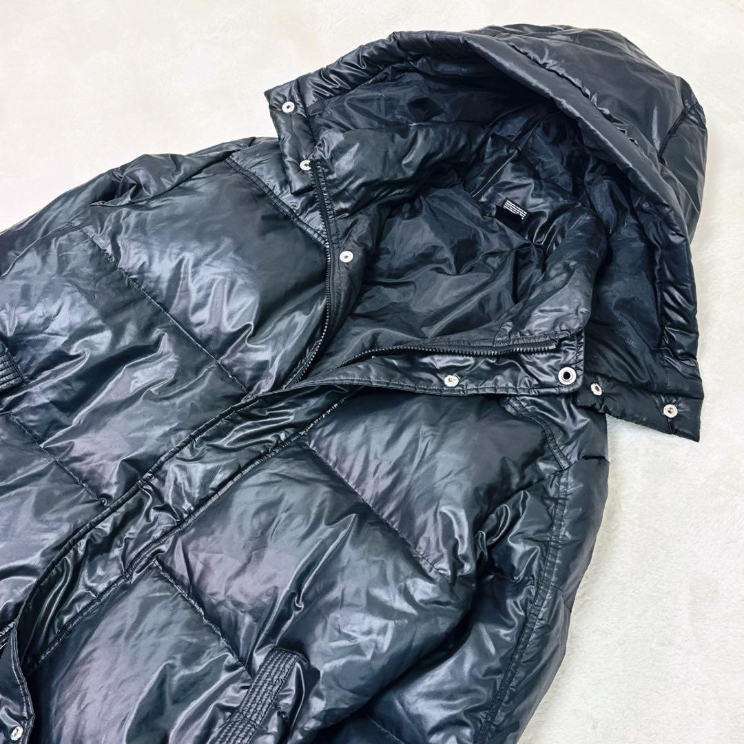 DESCENTE　デサント　刺繍ロゴ 2way フード付 ベンチコート ダウン