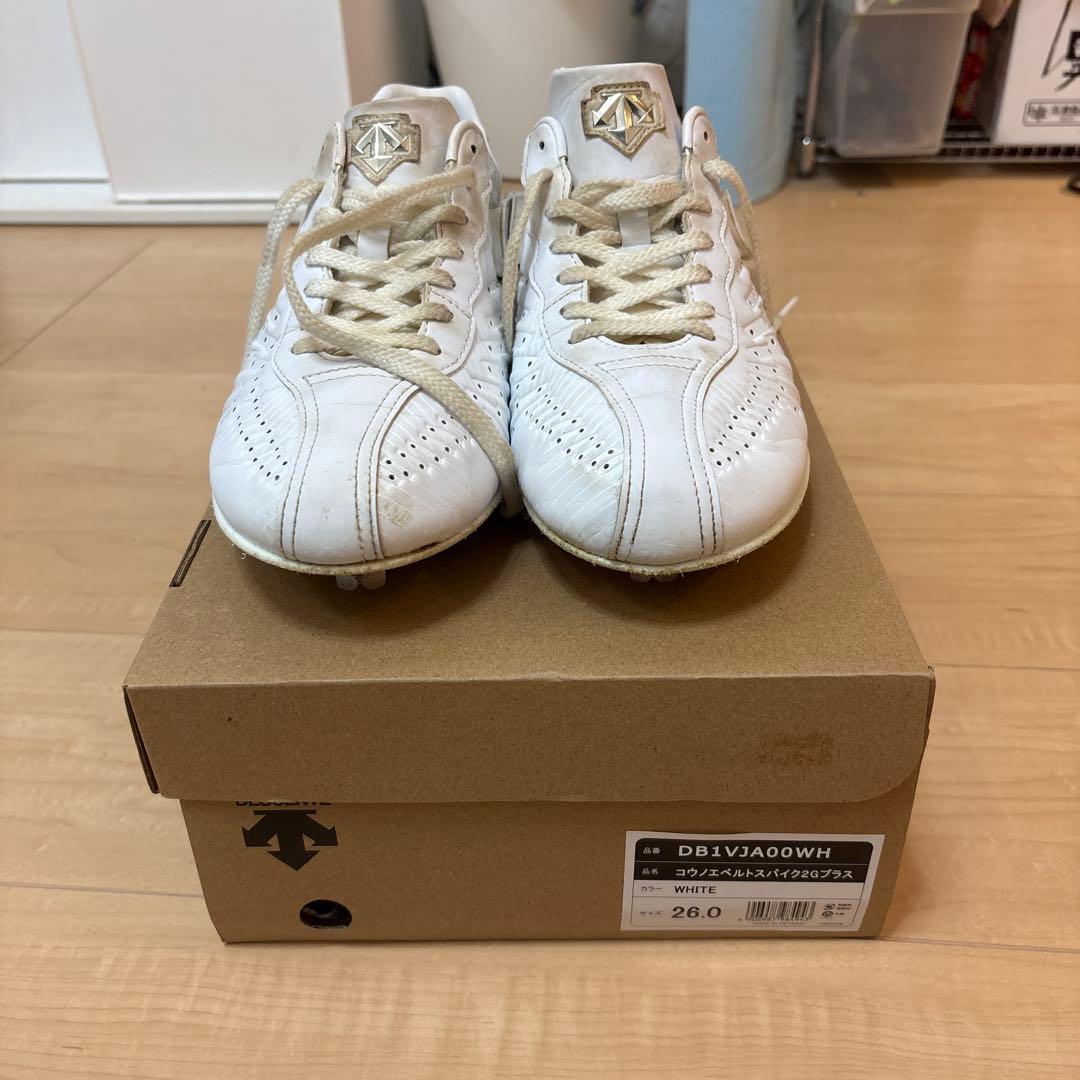 DESCENTE DB1VJA00WH ホワイトスパイク 26.0cm