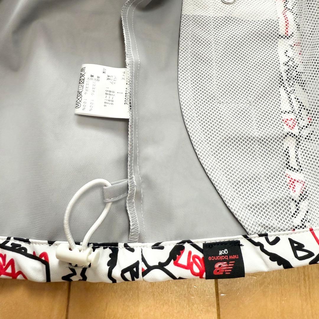 ニューバランスゴルフ スニーカー柄 総柄 パーカー ジャケット 防風 撥水 M