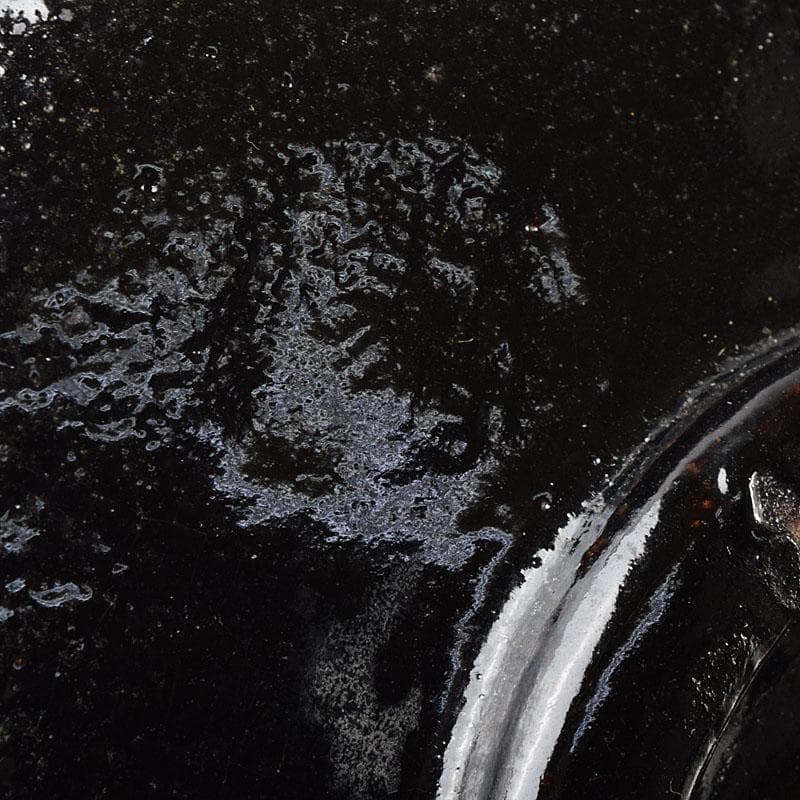 茶道具　楽吉佐衛門　黒楽茶碗　共布共箱　V　R8717