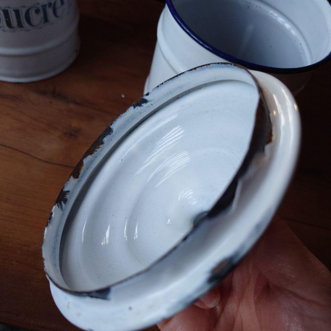 フランスアンティークキャニスター Sucre, Riz 2個セット