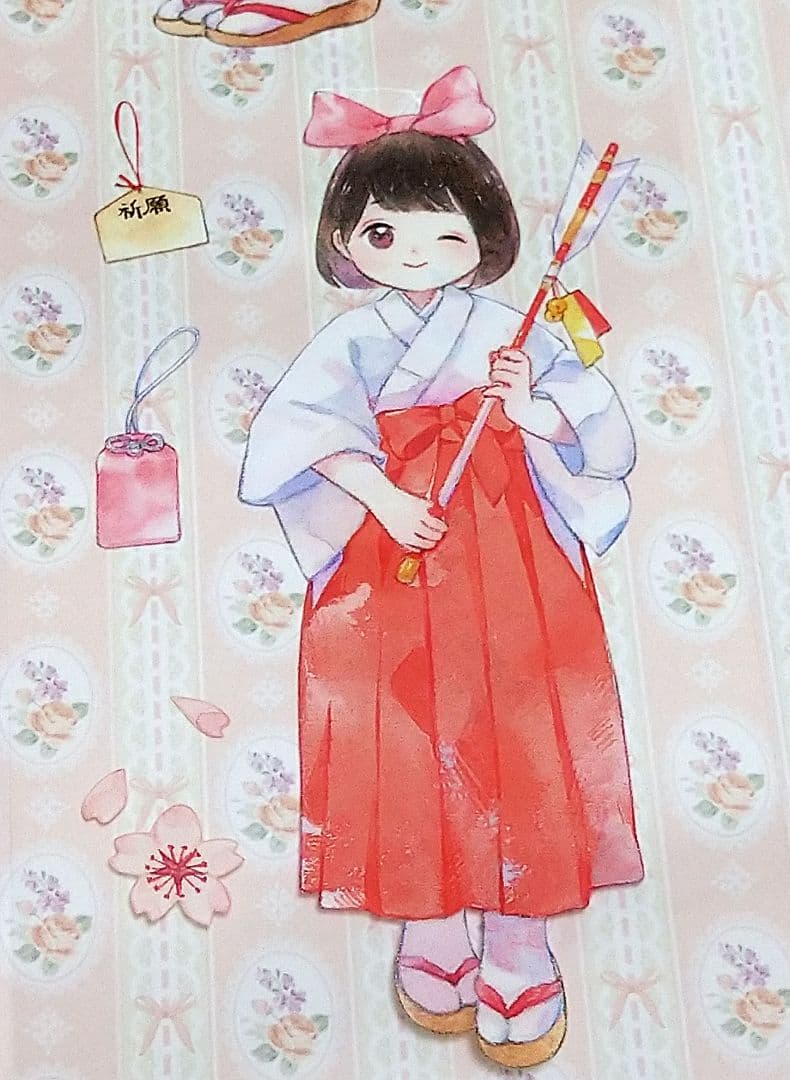 J1031＃御神子の祝福(PET)鲸落印象切り売り海外人物マステ女の子