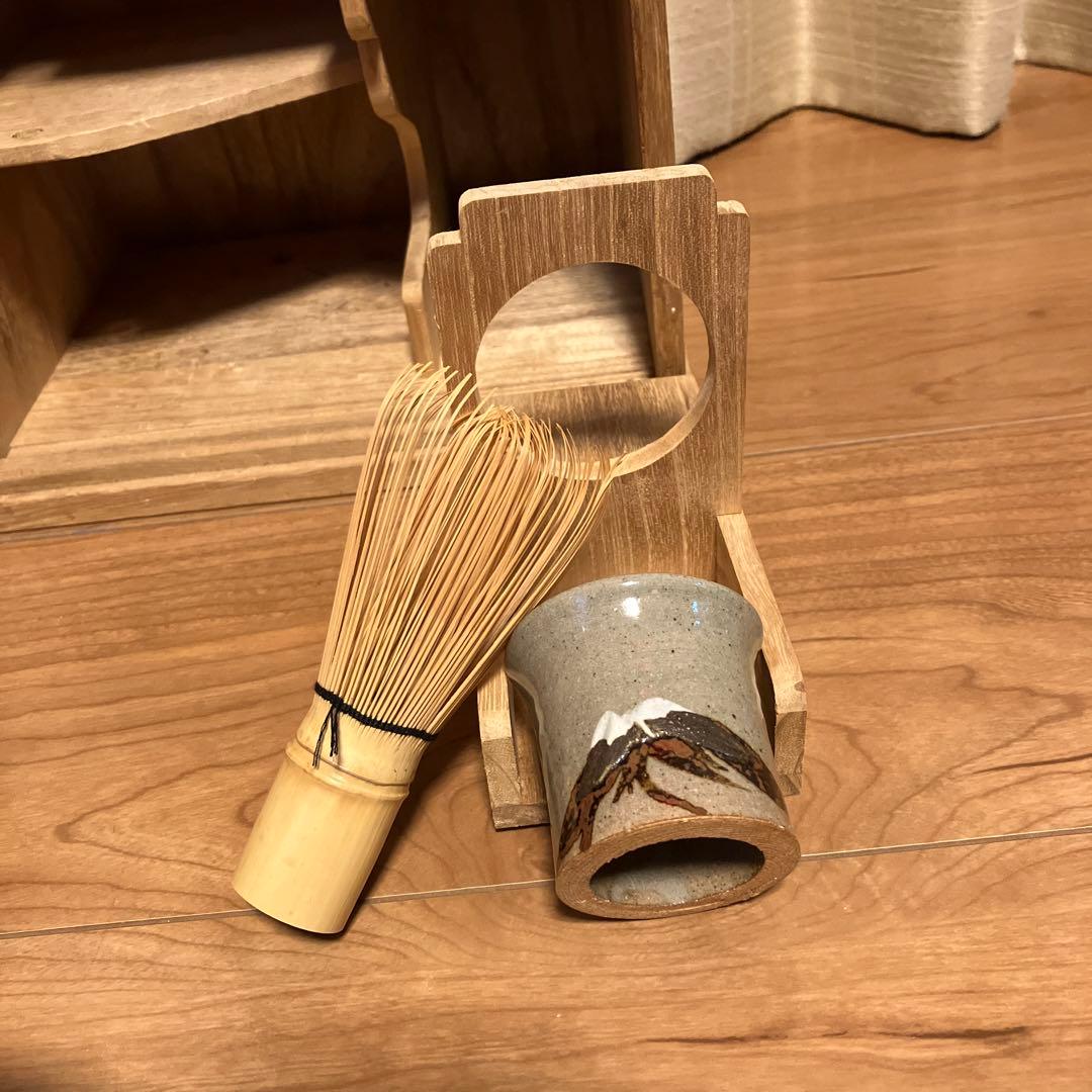 茶道具　箱付き　一式　抹茶　当時物　現状品　茶碗　茶杓　柄杓　茶筅