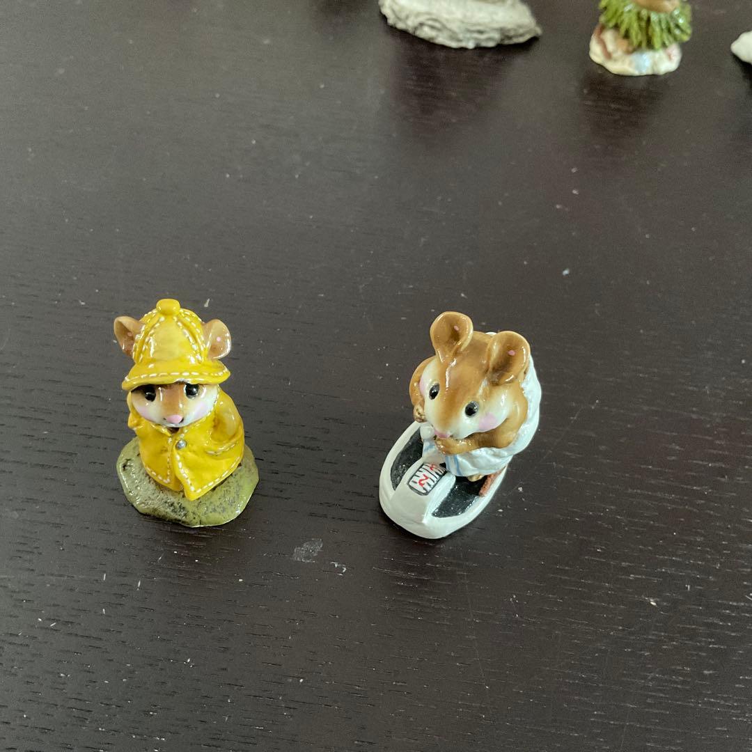 ネズミの陶器フィギュア多数セットWeeForestFolk