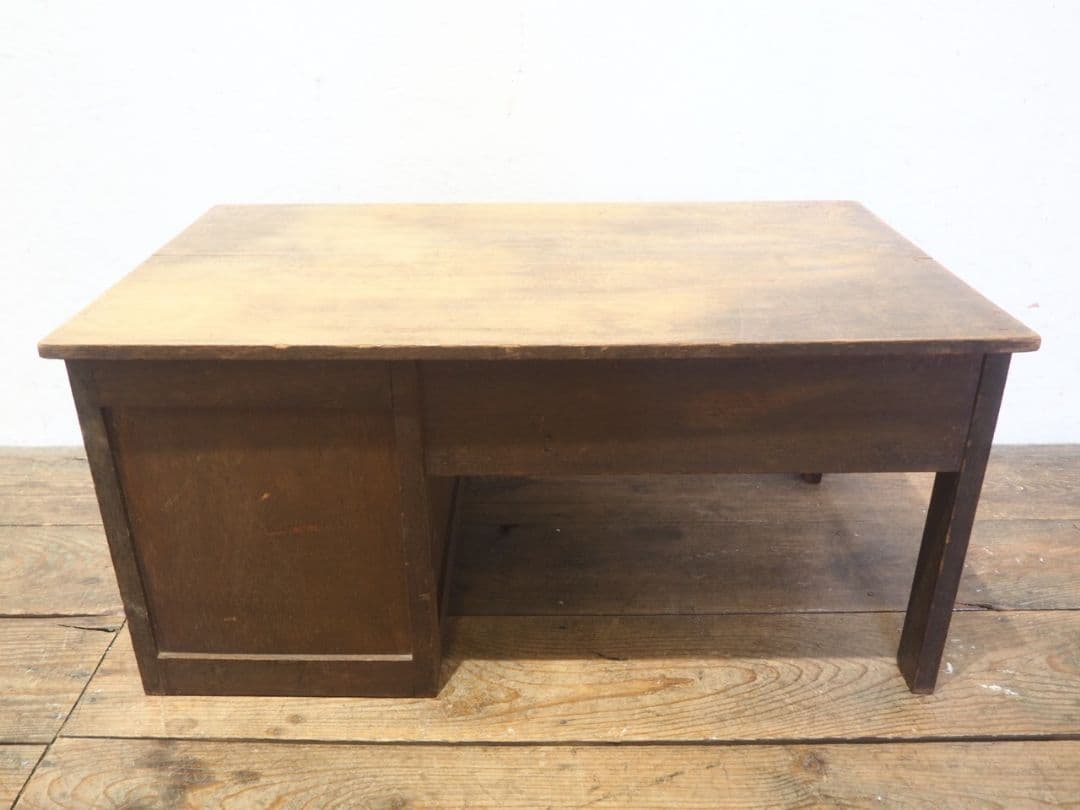 1232 アンティーク　ロータイプの片袖机　文机　引き出し　レトロ　テーブル