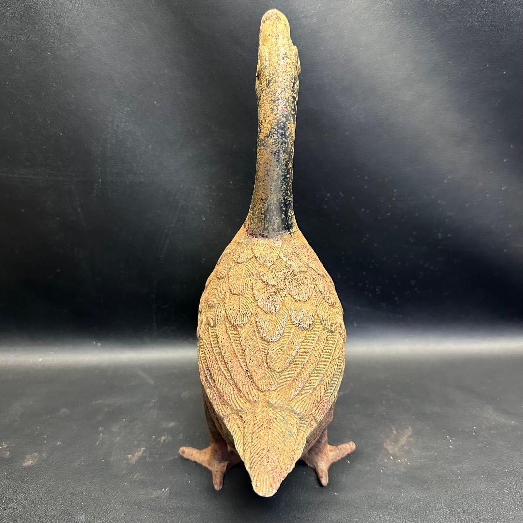 ♡※前Db1006 ヴィンテージ アイアンアヒル 置物 装飾品 2点セット