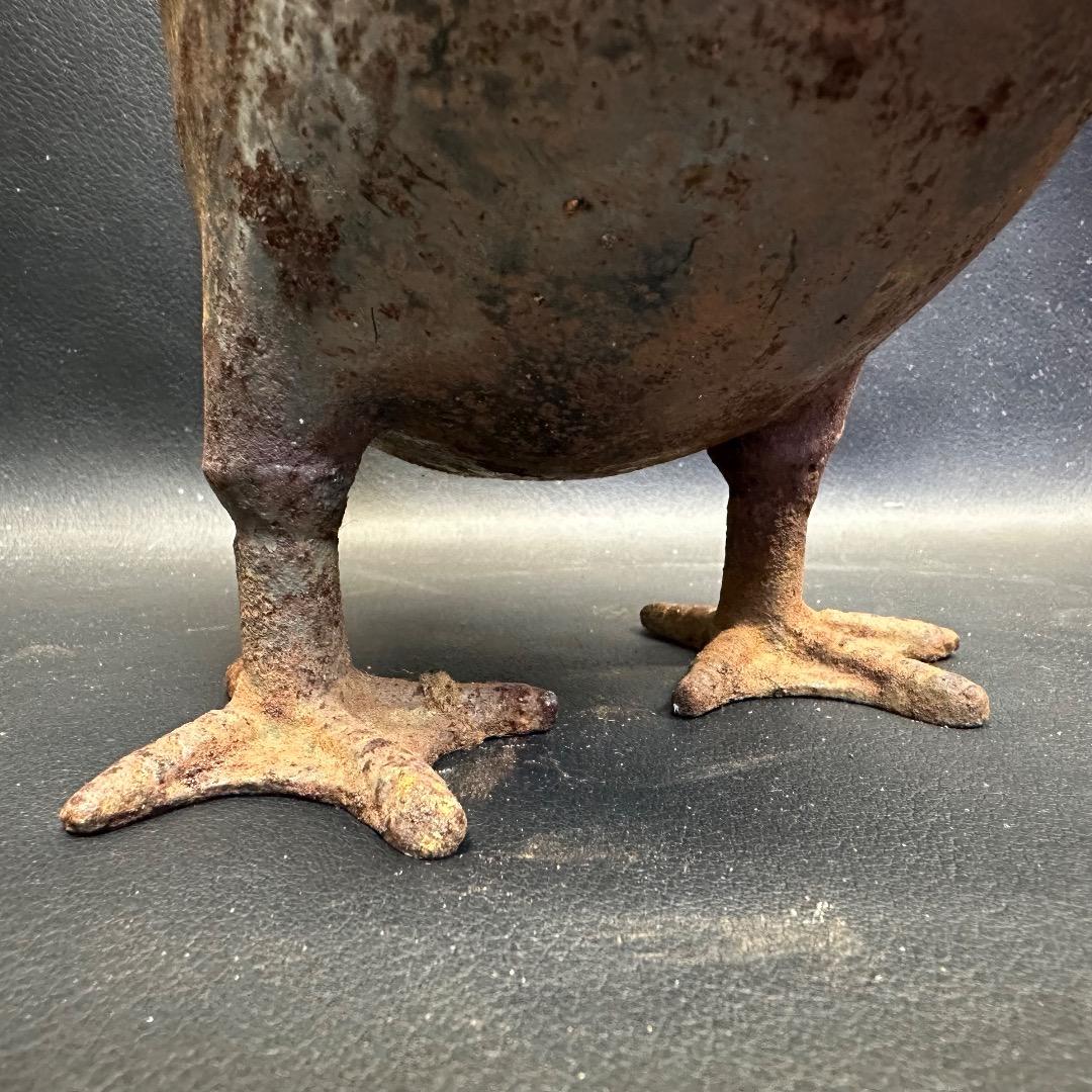 ♡※前Db1006 ヴィンテージ アイアンアヒル 置物 装飾品 2点セット