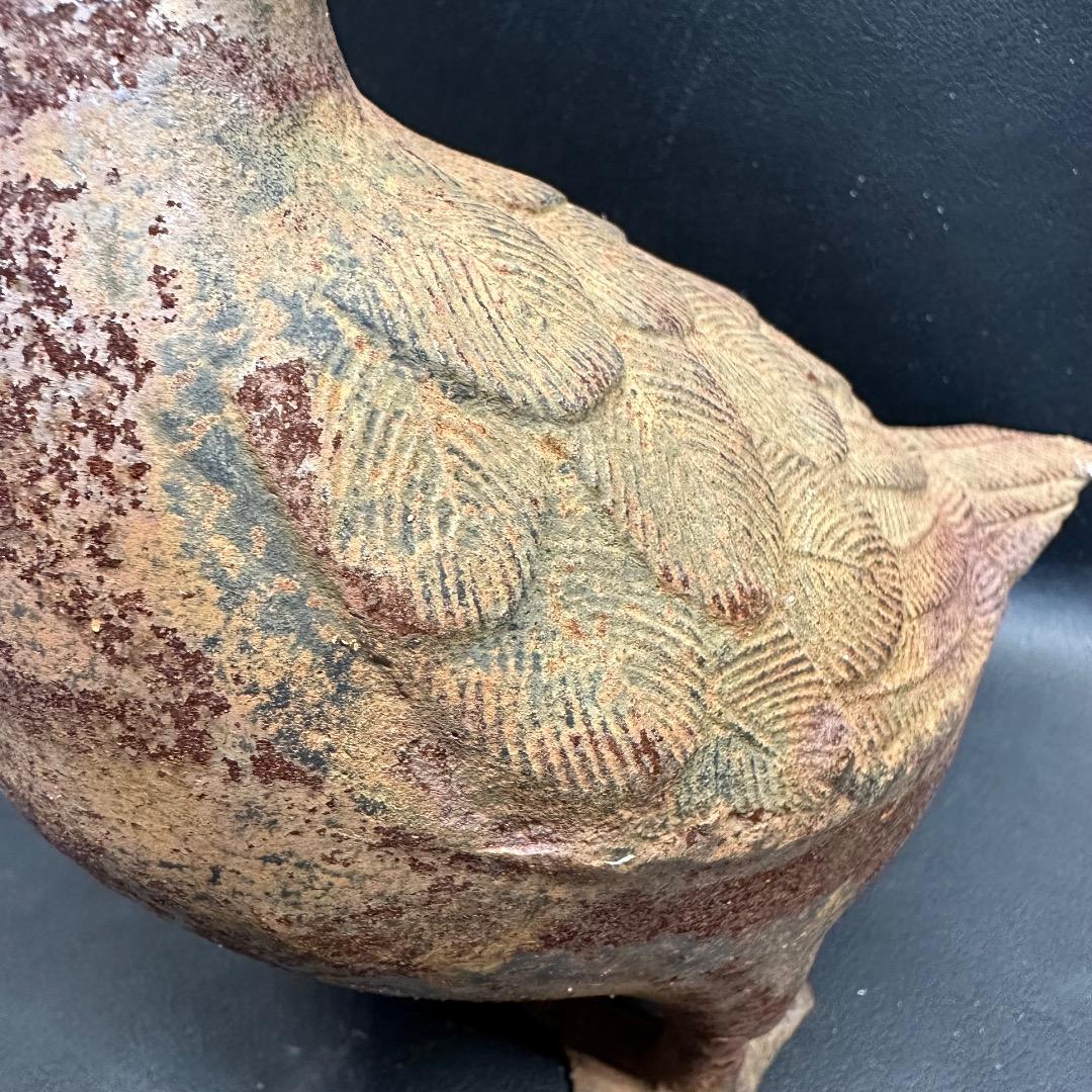 ♡※前Db1006 ヴィンテージ アイアンアヒル 置物 装飾品 2点セット