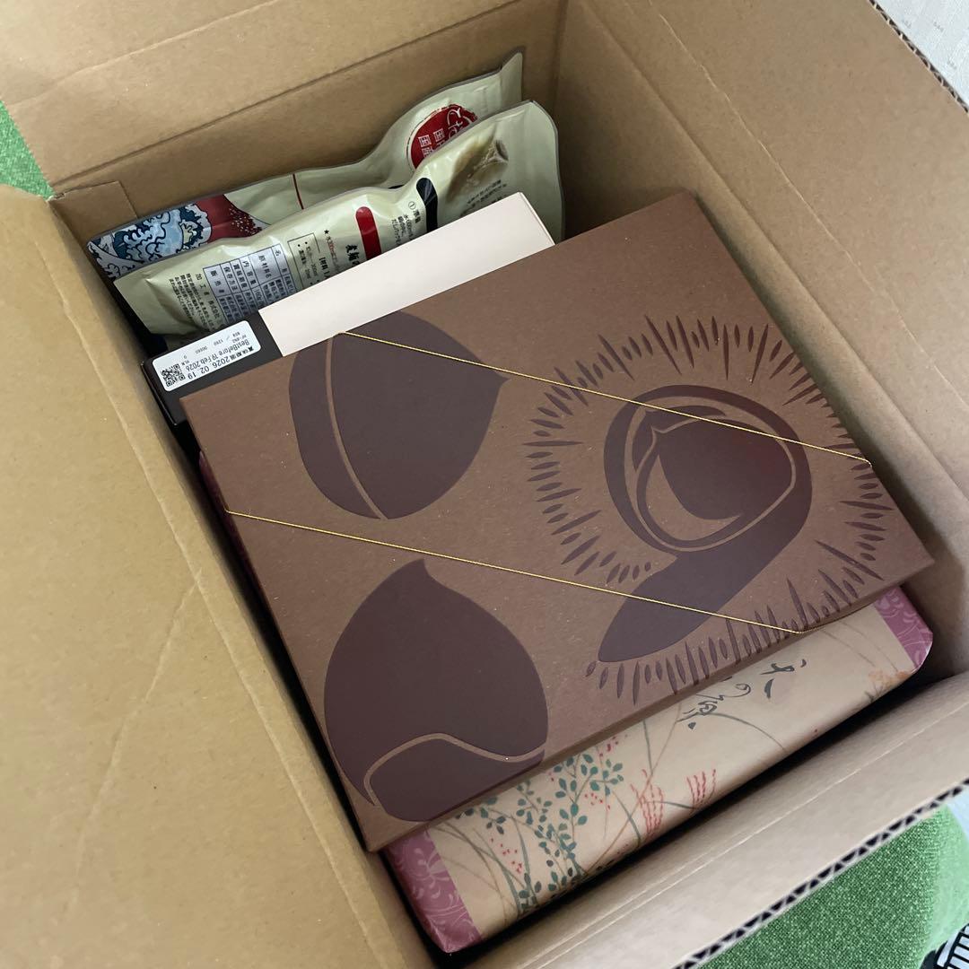 お菓子詰合せ！定価11,500栗和菓子・おせんべい・フィナンシェ・明治座鰹だし