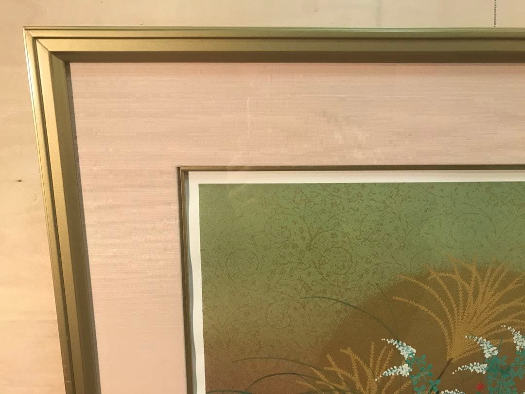 石踊達哉　「秋草」　リトグラフ　直筆サイン・落款・エディション・共シール有り