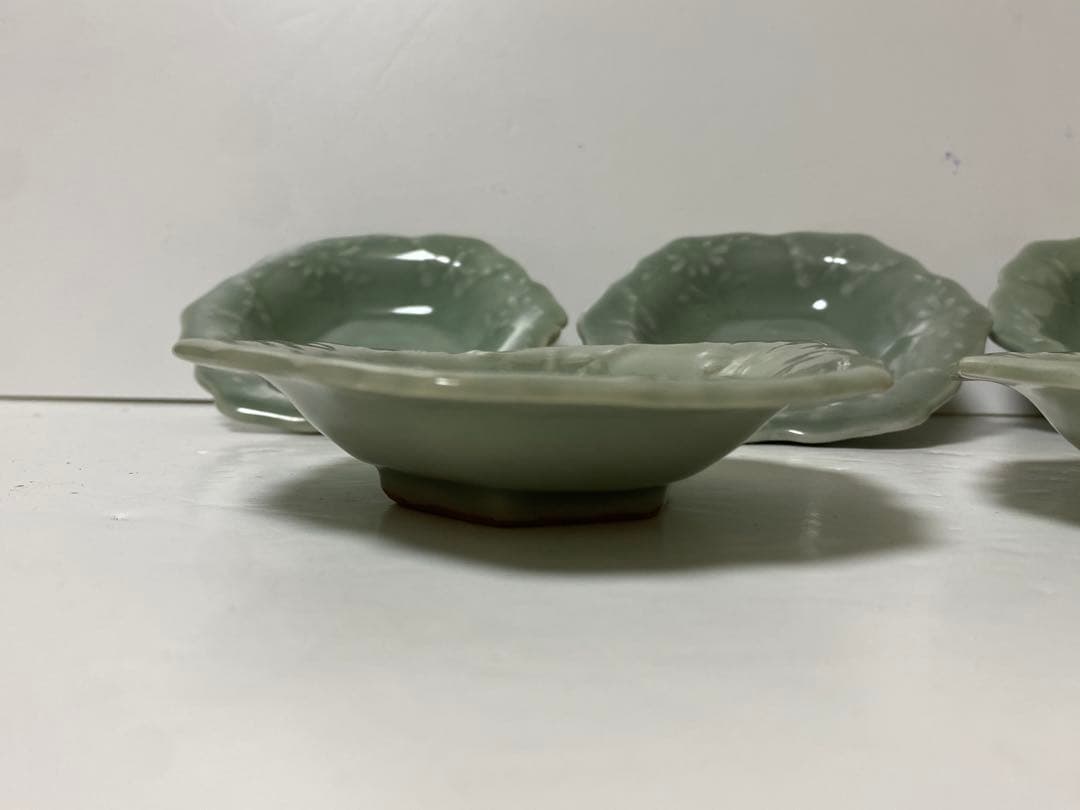 三田青磁　骨董　江戸〜明治　小皿　豆皿　希少　アンティーク　古道具