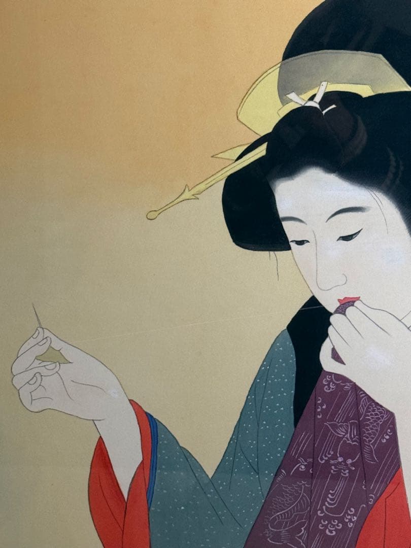 伊東深水【縫物】共シール