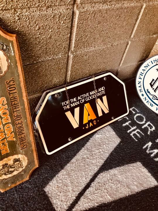 値引！昭和VAN金字塔お宝放出！店内看板スチール製、表裏看板　大変貴重です。