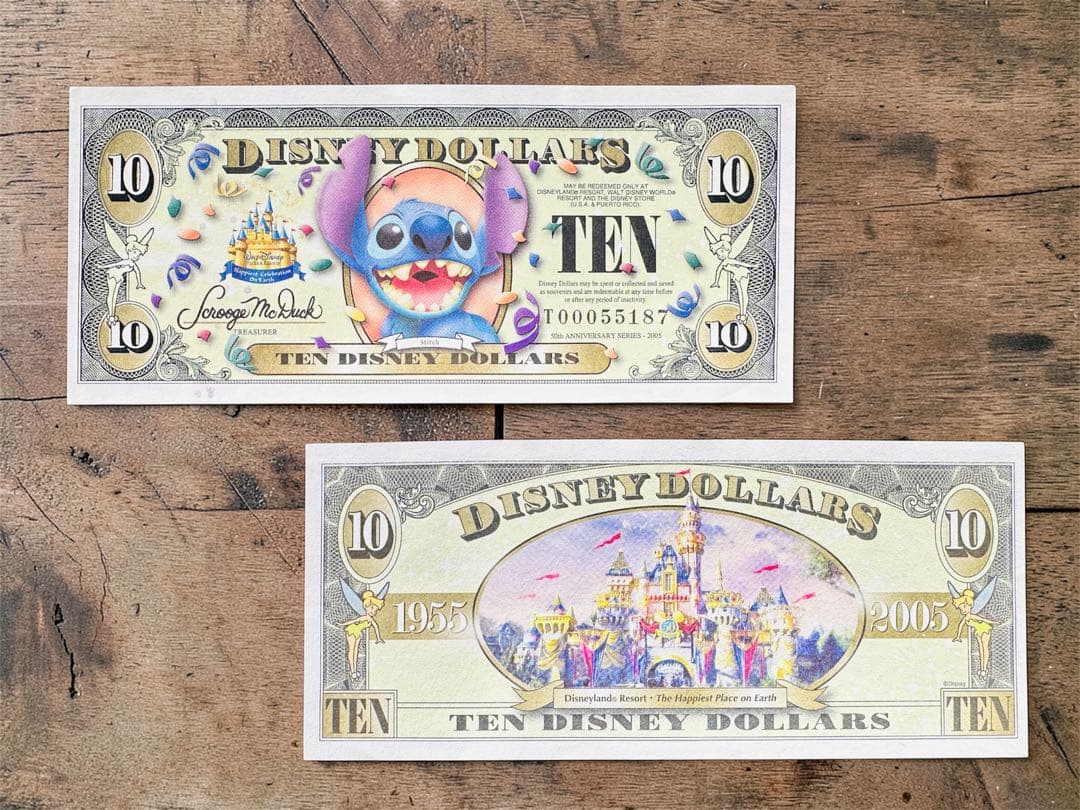 Disney Dollars ディズニーダラーズ 50周年記念 3枚セット