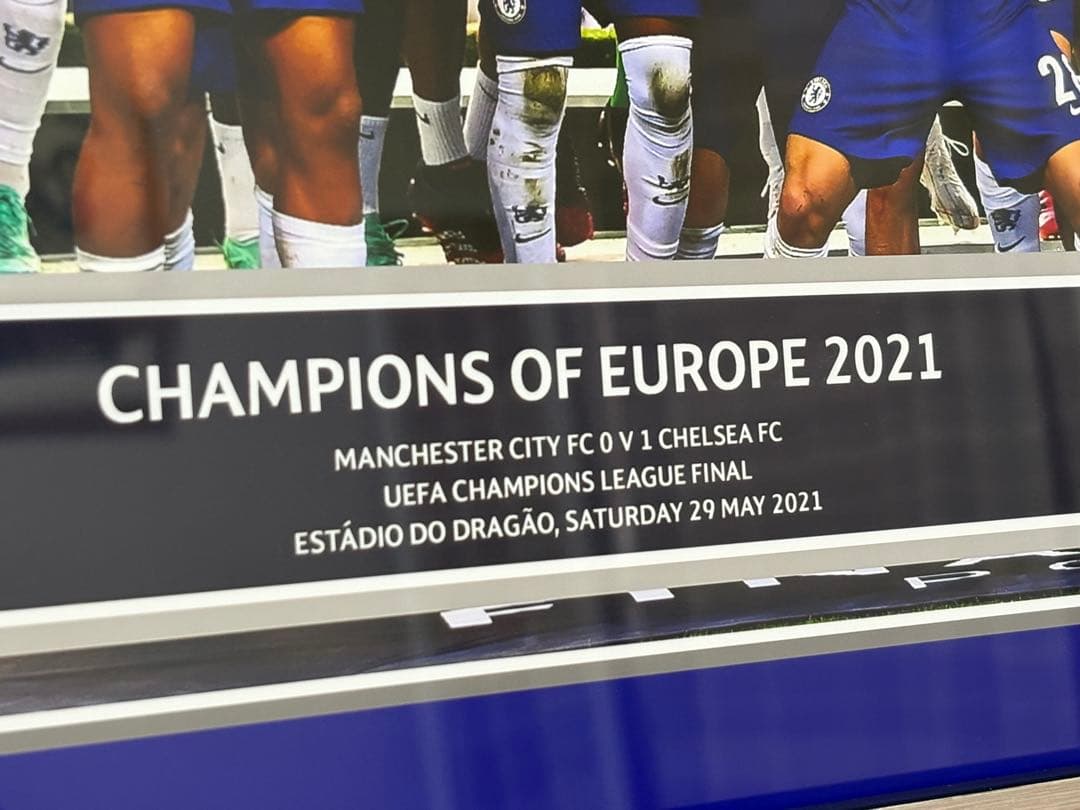 チェルシー 2020-2021 CL優勝記念 フォトフレーム トロフィーリフト